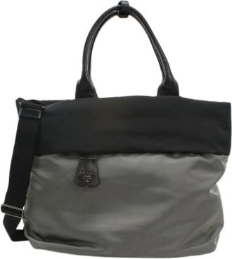 Prada Pre-owned Tote Bags, male, Gray, Size: ONE SIZE Pre-owned Vintage Tote Bag