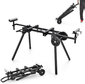 Costway Costway - Soporte Universal Para Sierras Ingletadoras, Soporte Plegable Port&aacute;til Con Sistema De Pinza Conveniente, Dise&ntilde;o Extensible, Capacidad De 226