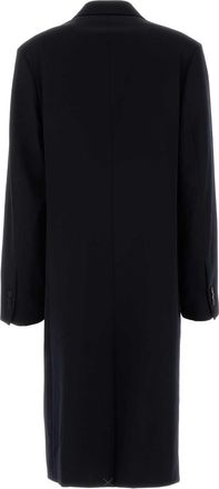 Loewe Virgin Wool Blend Coat - Navy