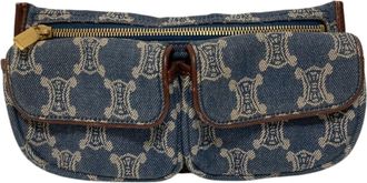 Celine Macadam Blue Denim Fanny Pack (Pre-Owned)