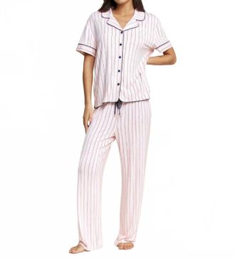 Honeydew Intimates All American Short Sleeve Pj Set In Marzipan Stripe
