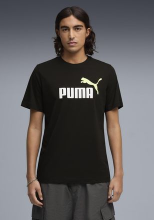 Puma T-Shirt PUMA ESS 2 COLOR NO. 1 LOGO TEE, Herren, Gr. XXL, puma schwarz, apple spritz, Jersey, Obermaterial: 100% Baumwolle, bedruckt, regular fit norm