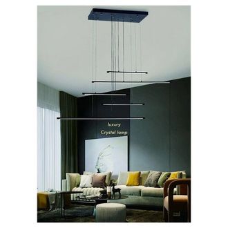Trade Shop Trade Shop Traesio - Trade Shop - Lampadario A Sospensione 38w A Led Design Minimal 3 Colorazione Di Luce Lp-43-3c - Negro