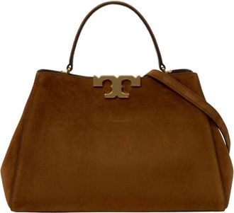 Tory Burch Tory Burch, Handbags, female, Brown, Size: ONE SIZE Eleanor Suede Satchel