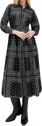 Hunter Bell Hattie Midi Dress In Aces Wild Black