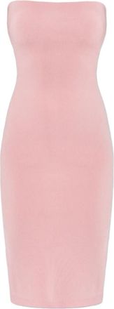 Jacquemus Abito midi The Sera senza spalline - Rosa