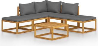 vidaXL Vidaxl - 6 Piece Garden Lounge Set with Cushions Solid Wood Acacia (uk/ie/fi/no only)