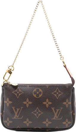 Louis Vuitton Pre-owned Womens Monogram Mini Pochette Accessoires - Brown Textile - One Size