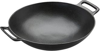 R&ouml;sle VARIO Wok, in ghisa smaltata per scottare, cucina asiatica, adatto a fornelli e grill