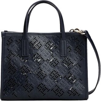 Tommy Hilfiger Borsa tote City TH con monogramma - Blu