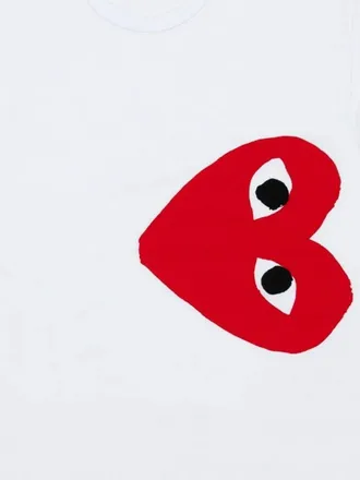 Comme Des Gar&ccedil;ons Red Heart Logo T-shirt - White