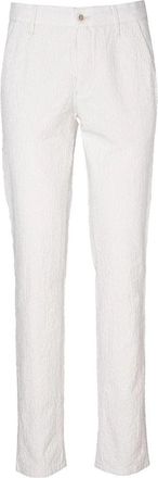 Club Of Comfort Beige And White Vertical Stripe Stretch Pants With Classic Waistband