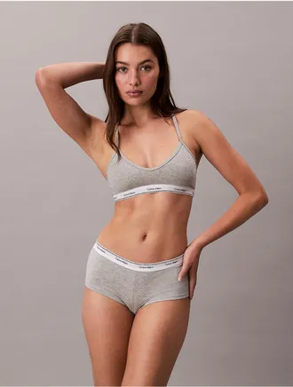 Calvin Klein Womens Cotton Modal Balance Boyshort - Grey - XL