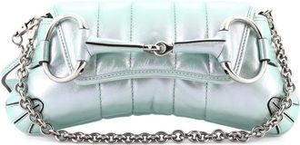 Gucci Horsebit Chain Vertical Quilted Leather Small shoulder bag - Groen