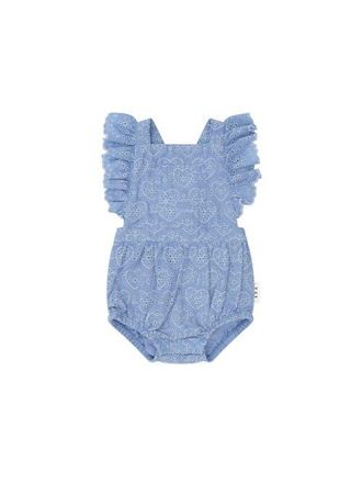 Huxbaby Broderie Playsuit in Bijou Blue at Nordstrom, Size 12-18M Au