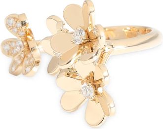 Van Cleef & Arpels Pre-Owned Van Cleef & Arpels Frivole Fashion Ring in 18k Yellow Gold 0.37 CTW