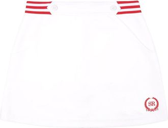 Sporty & Rich Kelly logo-embroidered skirt - women - Polyester/Spandex/Elastane - S - White