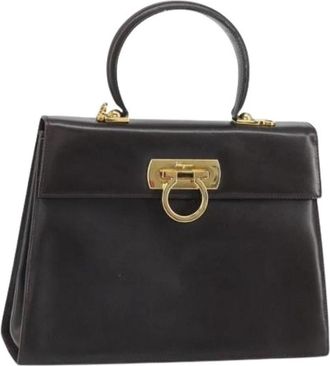Ferragamo Pre-owned Handbag - Dames - Vintage Handtas - Bruin - ONE Size - Leer - Vintage