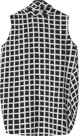 Lanvin Tops, Dames, Veelkleurig, S, Zijden Top Zonder Mouwen met Print
