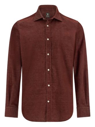 Boggi Milano velvet shirt - men - Cotton/Polyester - M - Red