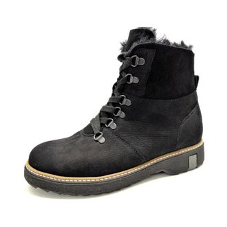 Waldl&auml;ufer Veterschoen enkellaars - Dames - Schoenen - Zwart - Maat: 37 EU Leer