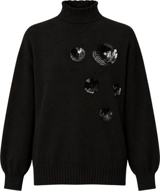 Twinset Jersey de cuello alto - Knitwear - Mujer - Negro - XS