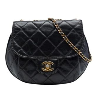 Chanel Pre-owned Vintage Flap Shoulder Bag - Dames - Pre-owned - Zwart - Maat: ONE Size Leer