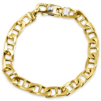 Pompeii3 Mens Marine Link 14k Gold (34gram) or Platinum (54gram) 8mm Bracelet 8.5