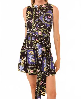 Misa Clover Dress In Patchwork Butterfly