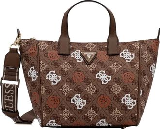 Guess Eliette - Dames - Shoppers - Bruin - ONE Size - Leer - Tassen