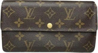 Louis Vuitton Pre-owned Wallets, female, Brown, Size: ONE SIZE Pre-owned Leather Wallet