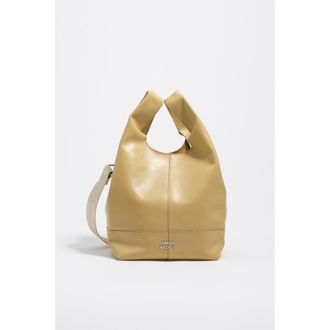 Bimba & Lola Medium Leather Tote Bag in Oat at Nordstrom