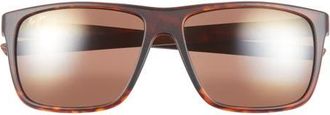Maui Jim Lehopulu 58mm PolarizedPlus2 Rectangular Sunglasses in Tortoise at Nordstrom