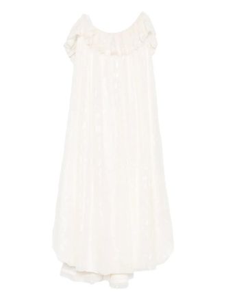 Parlor x Alice Cavaleru spaghetti-strap midi dress - women - Silk/Viscose - One Size - Neutrals