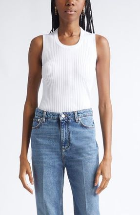Dolce & Gabbana Rib Tank in W0800 Bianco Ottico at Nordstrom, Size 8 Us