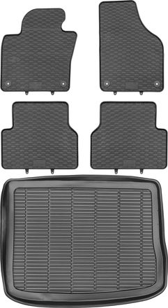 OEM Juego De Alfombrillas De Goma Para Coche Y Maletero Para Volkswagen Tiguan I Suv (2007-2015)