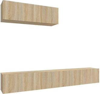vidaXL Vidaxl - Set de muebles para tv 3 pzas madera contrachapada roble sonoma