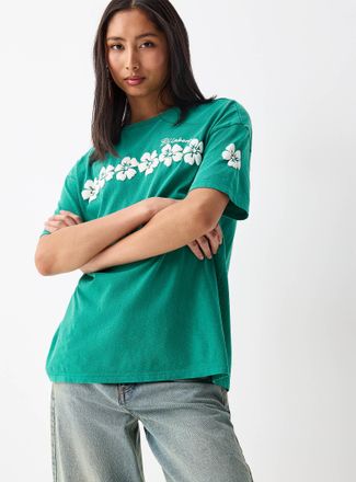 Billabong Womens Embossed hibiscus T-shirt