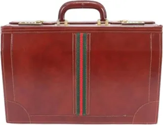 Gucci Pre-owned Handbags, male, Red, Size: ONE SIZE Pre-owned Vintage Leather Handbag