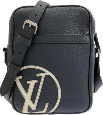Louis Vuitton Pre-owned Danube Calf Shoulder Bag - Dames - Vintage Schoudertas - Blauw - ONE Size - Leer - Vintage