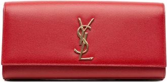 Saint Laurent Pre-owned Clutches, female, Red, Size: ONE SIZE Pre-owned Canvas clutches