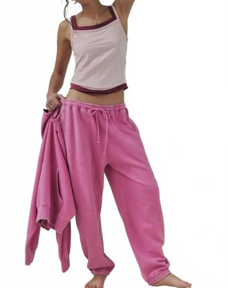Free People Slow It Down Jogger Pants In Cashmere Rose