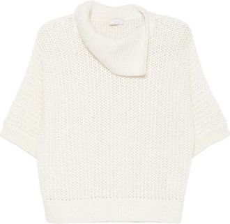 PESERICO Open-knit Short-sleeve Sweater