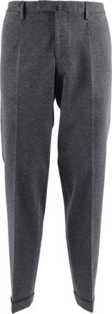 BRIGLIA 1949 cuffed wool trousers - Grey