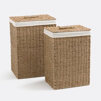 La Redoute Interieurs Set van 2 wasmanden van gevlochten zeegras, AZURO