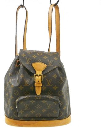 Louis Vuitton Montsouris Backpack Monogram Canvas Brown Canvas Backpack Bag (Pre-Owned)