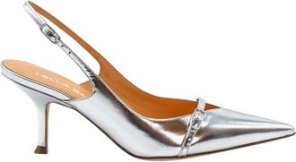 Lella Baldi Chanel met verstelbare gesp - Dames - Pumps - Grijs - 36 EU - Leer - Schoenen