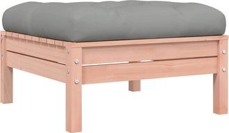 vidaXL Taburete De Jard&iacute;n Con Coj&iacute;n Madera Maciza De Abeto De Douglas Vidaxl