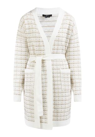 Faina Vest met fantasiegaren Dames wit
