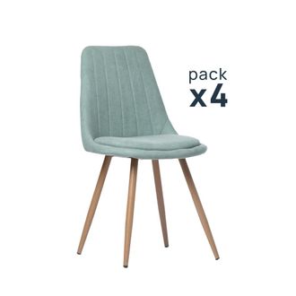 Klast Packs 4 sillas tela menta 47 x 87 cm